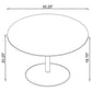 Ganso - Round Metal Coffee Table With Tempered Glass Top