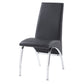 Noland - Side Chair Set of 2) - Gray Synthetic Leather & Chrome
