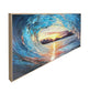 Sunlit Break Hand-Embellished Canvas In Frame - Blue / Gold