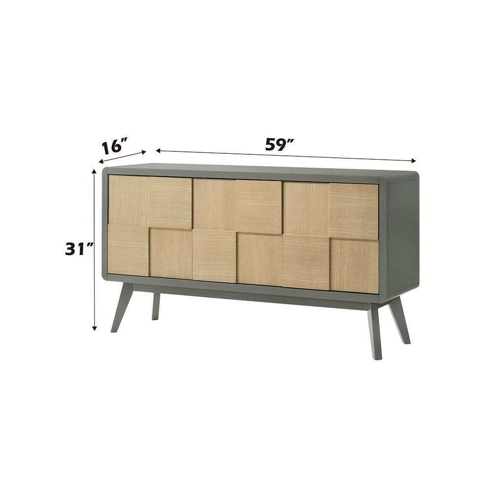 Blayde - Server - Light Gray & Natural