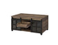 Nineel - Coffee Table - Obscure Glass, Rustic Oak & Black