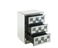 Noralie - 18" X 14" Accent Table With Faux Diamonds - Mirrored