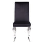 Fabiola - Side Chair Set of 2) - Black Fabric & Stainless Steel