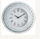Nysa - 20" Wall Clock - Mirrored & Faux Crystals