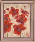 Ruby Petal Dance - 28" x 34" Framed Wall Art - Red