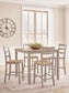 Harperfeld - Dining Room Counter Table Set (Set of 5) - Natural / Gray