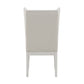 Katia - Hostess Chair Set of 2) - Light Gray Linen & Weathered White