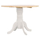 Allison - 5 Piece Round Drop Leaf Dining Table Set - White