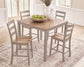 Harperfeld - Dining Room Counter Table Set (Set of 5) - Natural / Gray
