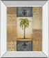 Fantasy Palm Il By Michael Marcon - Mirror Framed Print Wall Art - Light Brown