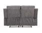 Kalen - Motion Loveseat - Gray Chenille