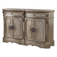 Northville - Server With Wood Top - Antique Silver
