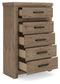 Oliandon - Five Drawer Chest - Light Brown