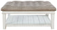 Kanwyn - Uph Ottoman Cocktail Table - Whitewash
