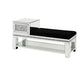 Noralie - 24" Bench With Storage - Mirrored & Faux Diamonds