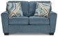 Cashton - Loveseat - Blue