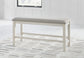 Robbinsdale - Dbl Counter Height Upholstered Dining Bench - Antique White