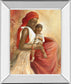 Beauty Of Love I By Carol Robinson - Mirror Framed Print Wall Art - Light Brown