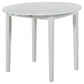 Bucknell - 3 Piece Round Drop Leaf Dining Table Set - White