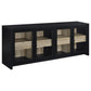 Denison - 79" 4-Door TV Stand Media Console - Black