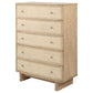 Kailani - 5-Drawer Bedroom Chest Of Drawers - Beige Oak