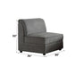 Bois - Modular Armless Chair - Gray Velvet