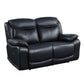 Ralorel - Motion Loveseat - Black Top Grain Leather