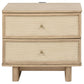 Kailani - 2-Drawer Nightstand Bedside Table - Beige Oak