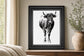 22x26 Charcoal Cattle II By Jennifer Paxton Parker - Dark Gray