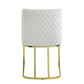 Zazie - Side Chair Set of 2) - White Velvet & Gold