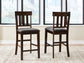 Haddigan - Upholstered Barstool (Set of 2) - Dark Brown