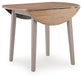 Harperfeld - Round Dining Room Drop Leaf Table - Natural / Gray