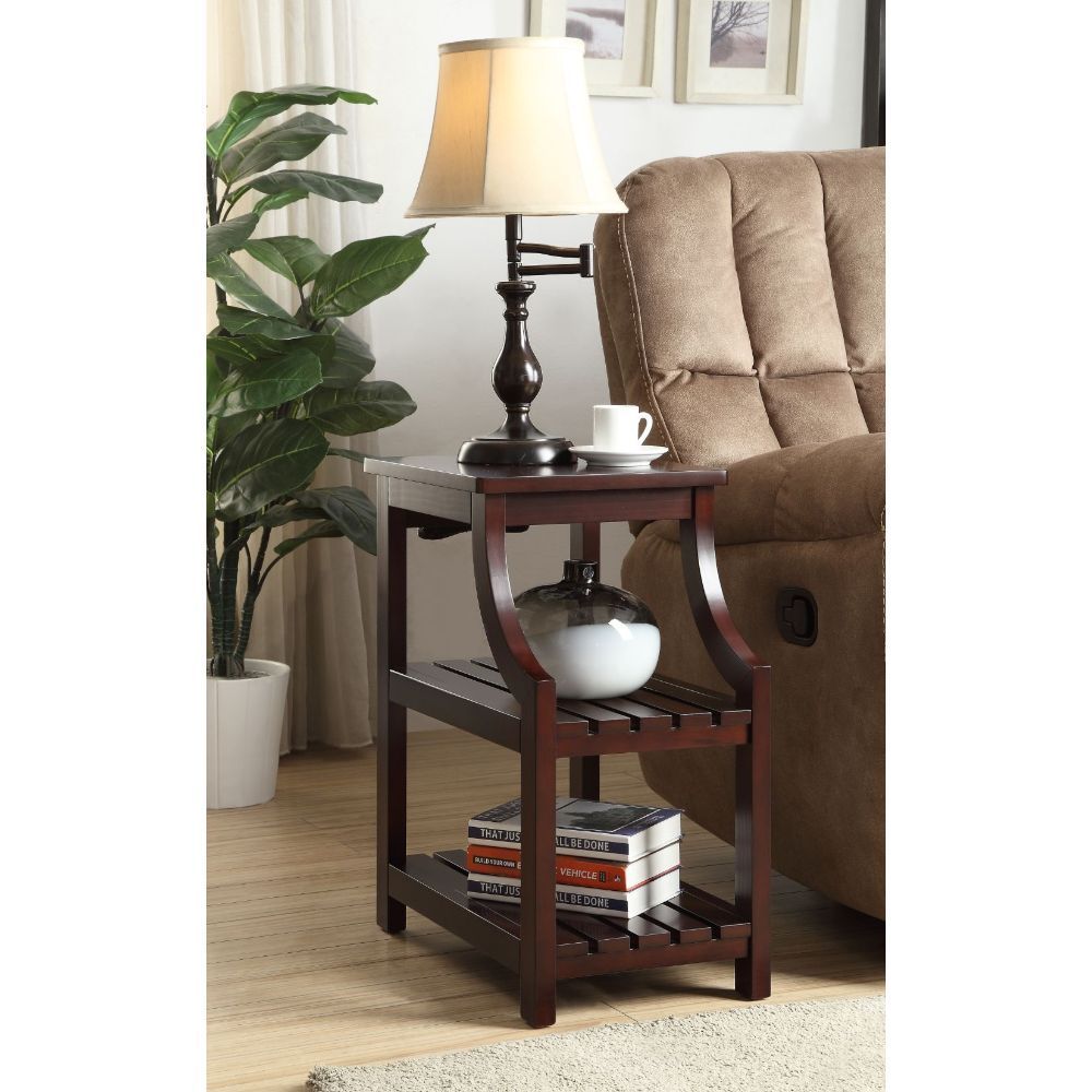 Wasaki - Accent Table With USB - Espresso