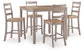 Harperfeld - Dining Room Counter Table Set (Set of 5) - Natural / Gray