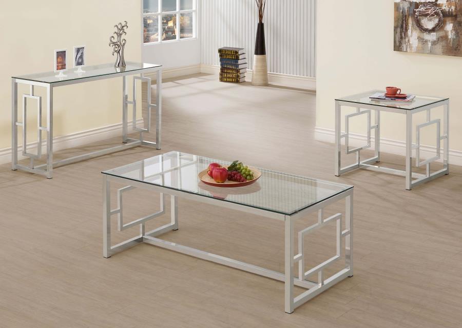 Merced - Glass Top Metal Table