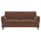 Selma - Velvet Upholstered Crescent Arm Sofa - Rust