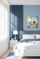 "Seaside Journey" Gloss Canvas In Frame - Blue / Beige / Brown