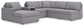 Modmax - U-Shaped Sectional - Granite