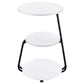 Hilly - 3-Tier Round Accent Side Table - White And Black