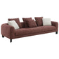 Mardi - Sofa With 6 Pillows - Maroon Tweed