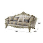 Gorsedd - Sofa With 5 Pillows - Fabric & Golden Ivory