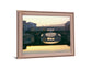 Golden Bridge Glow - 28" x 34" Framed Wall Art - Dark Gray