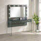 Afshan - 3-Drawer Vanity Set With Lighting - Gray High Gloss