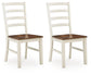 Brinfern - Dining Room Side Chair (Set of 2) - Brown / Antique White