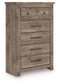 Rusticott - Five Drawer Chest - Brown