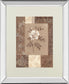Single Rose By Vivian Flasch - Mirror Framed Print Wall Art - Light Brown
