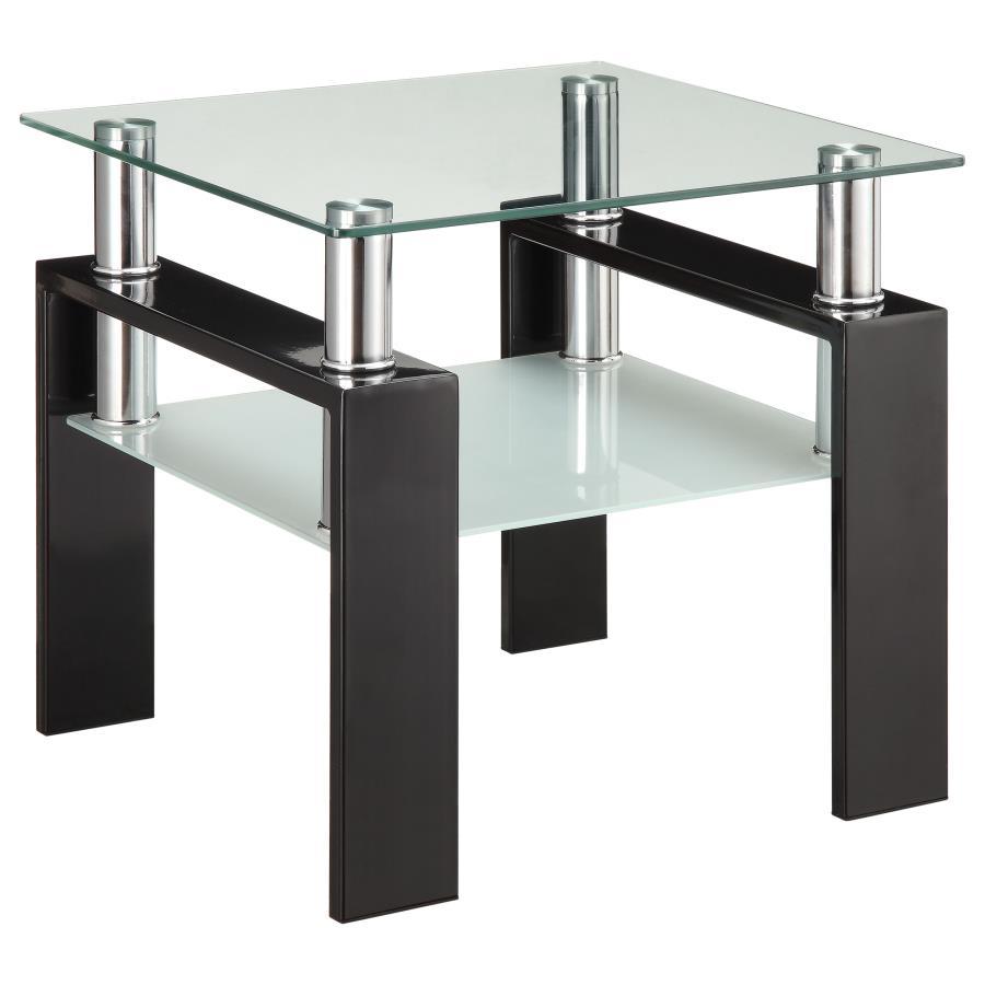 Dyer - 1-Shelf Rectangular Glass Top Table