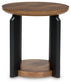 Kraeburn - Round End Table - Brown / Black