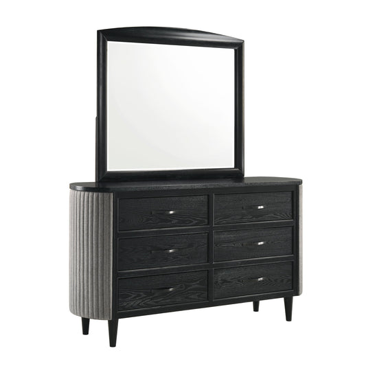 Skyline - Dresser & Mirror - Black / Gray