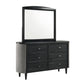 Skyline - Dresser & Mirror - Black / Gray